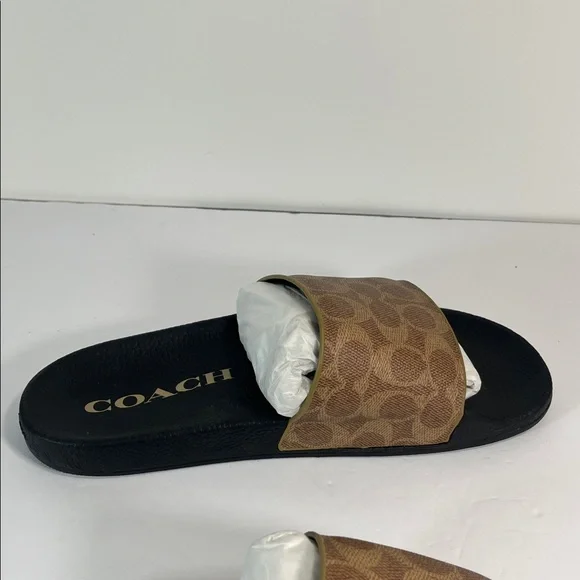 Coach Signature Udele Brown and Black Slides women’s size 11 - Picture 10 of 13